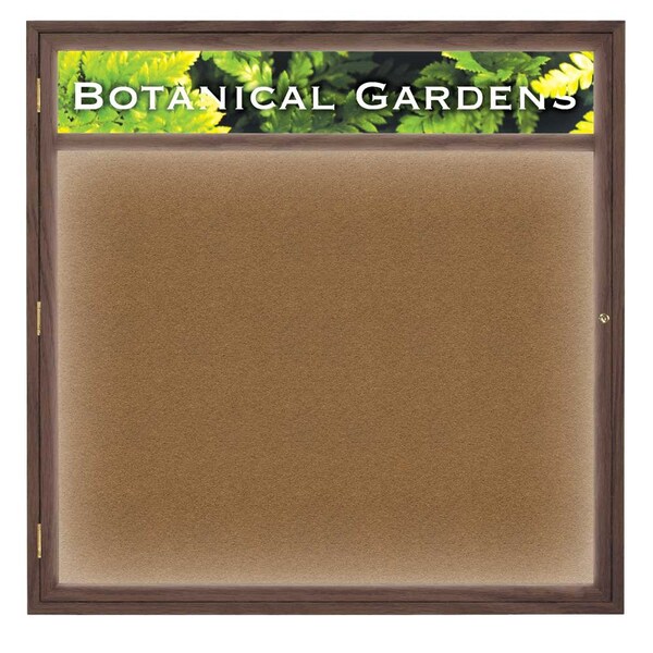 United Visual Products Open Faced Traditional Corkboard, 36x24" UV641A-SATIN-CLOUD - main